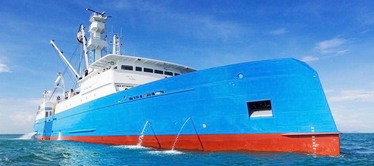 Delivery of the second of the three Tuna seiners 80 m by Piriou (...)