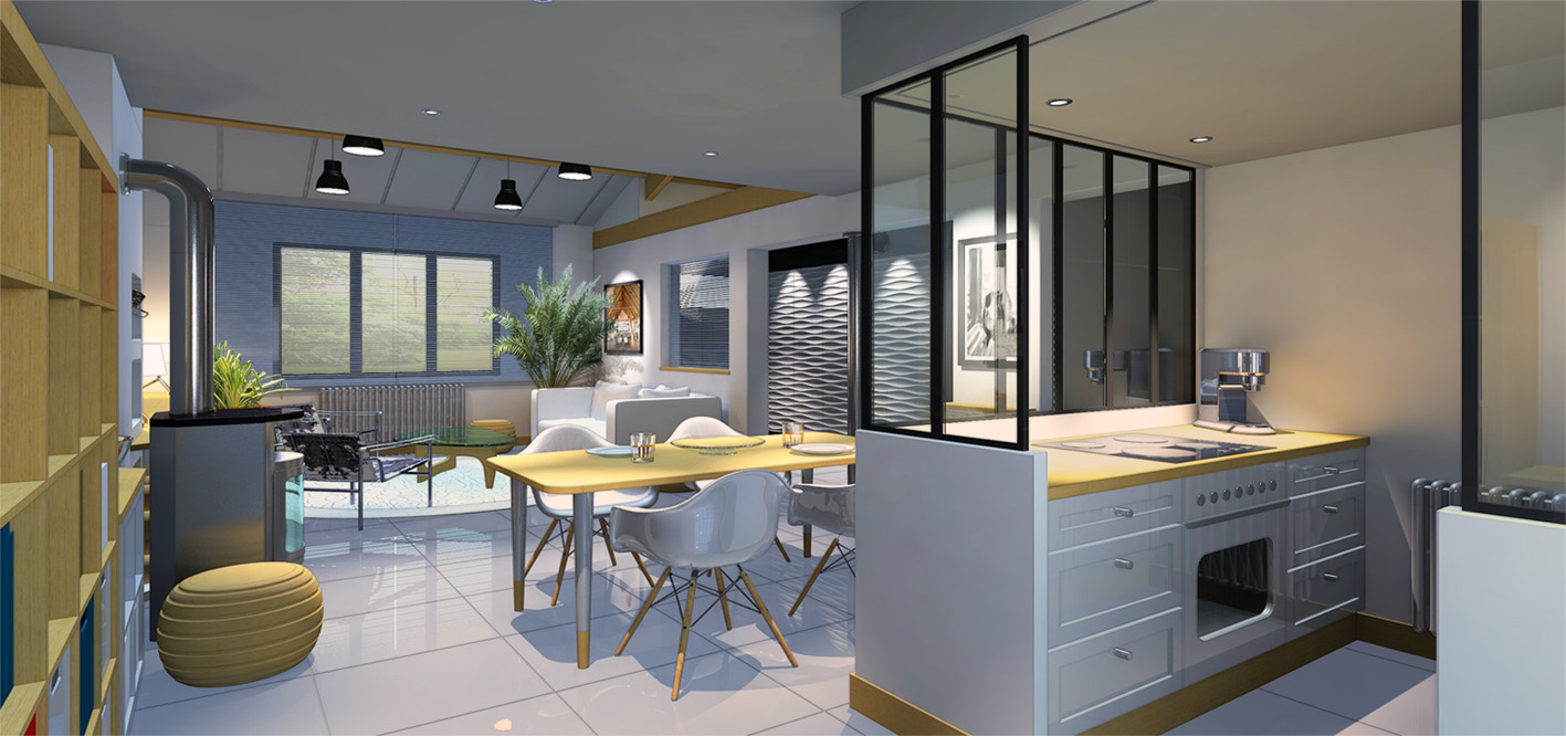 House-loft interiors total refit - design & furniture styling studies