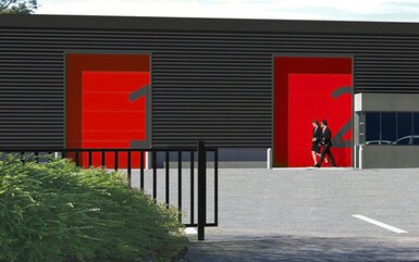 Self storage shades building